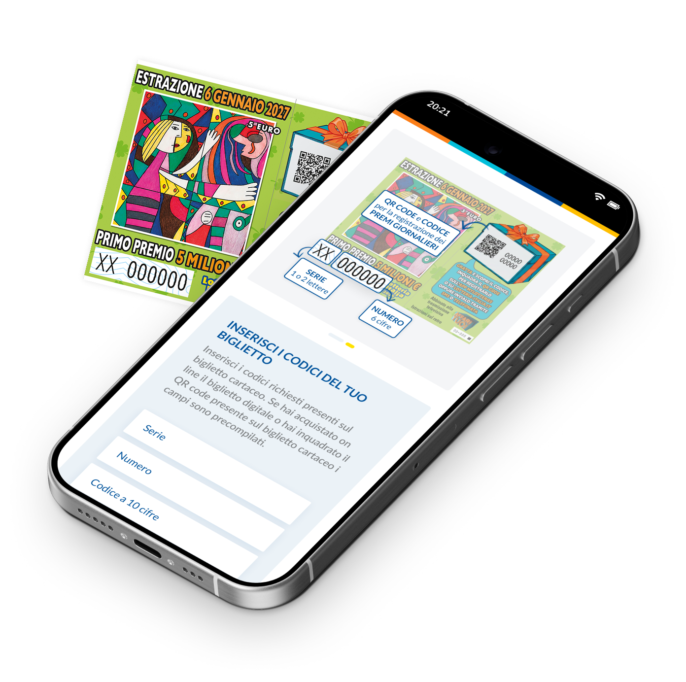 Registrazione del biglietto Lotteria Italia 2026 su app My Lotteries